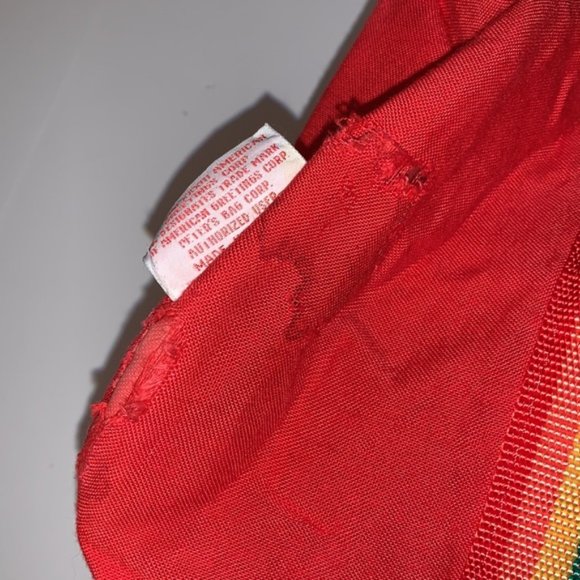 Care Bears Vintage Mini Duffel Bag / Oversized Hobo Purse with Rainbow Handles - Picture 10 of 13